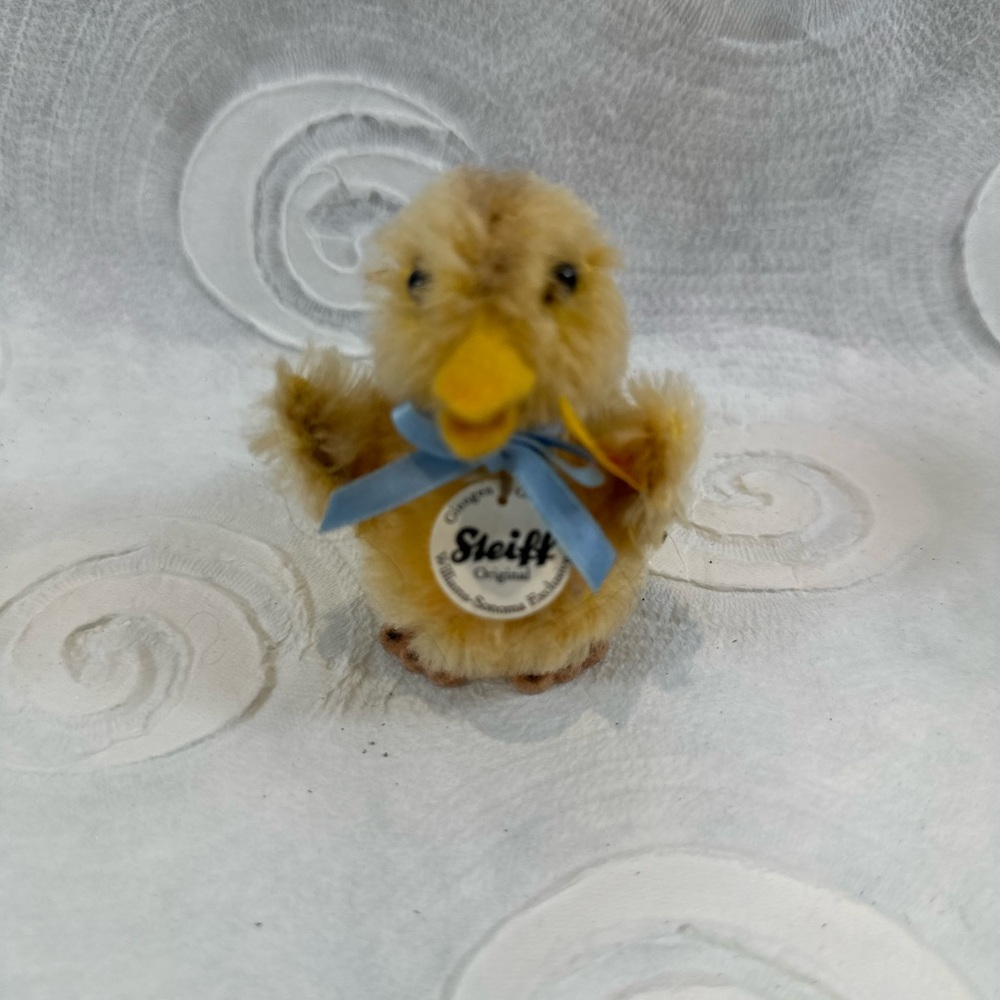 Steiff Plush Duck with Blue Bow